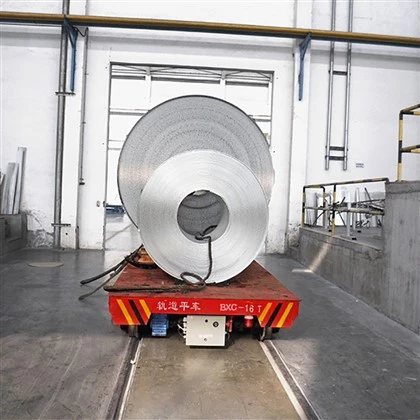 Gerobak Transfer Coil Industri Dengan Decking Stainless Steel 35 Ton