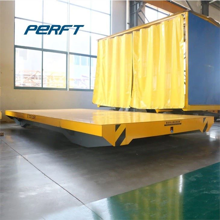 Rail Powered Transfer Cart With Wheels For Production Building